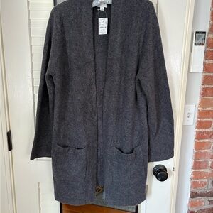 J. Crew Charcoal Open Front Cardigan